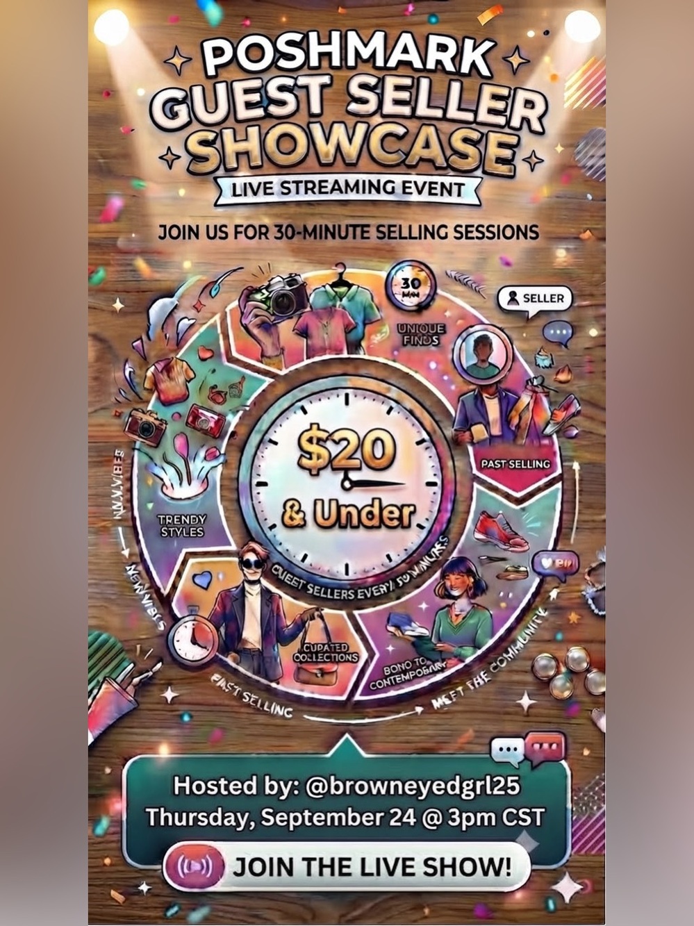 $20 & Under 30 Minute Guest Seller Showcase LIVE September 24